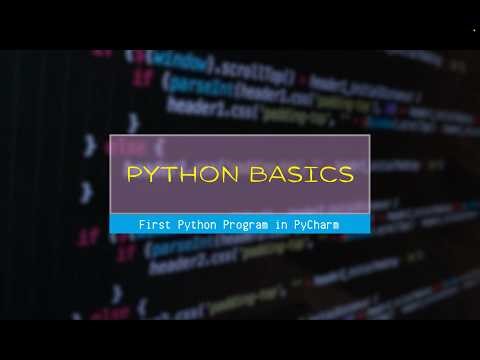 First Python Program in PyCharm