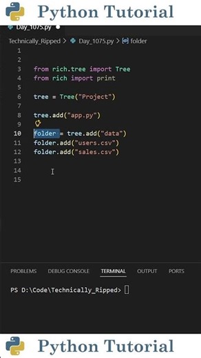 Visualize File Structures in Python with Rich Tree | Python Tutorial