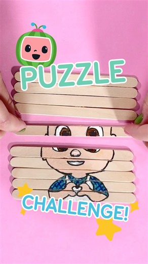 JJ Popsicle Puzzle CHALLENGE! 🧩 Kids Crafts #cocomelon #shorts