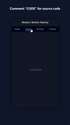 Clean Modern Navigation Bar with Smooth Hover Effects!