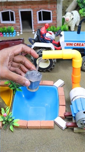 diy mini tractor video mini water pump science project machine #ytshorts #waterpump #130