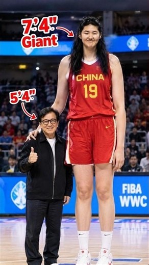 7'4" ZHANG ZIYU MEETS 5'4" JACKIE CHAN THE HEIGHT DIFFERENCE IS INSANE!