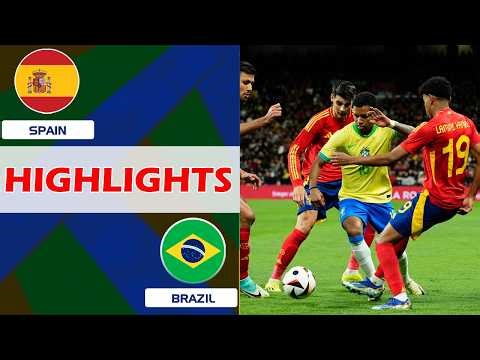 🔴 Spain vs Brazil | A Breathless Goal Chase with Back-to-Back Strikes