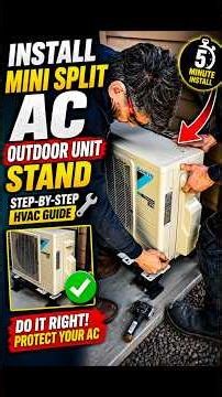 How to Install a Mini Split AC Outdoor Unit Stand | Step-by-Step HVAC Guide 🔧❄️#ytshorts #ytstudio