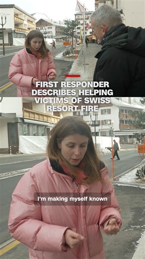 CNN's Nic Robertson speaks with a first responder who helped rescue victims of the deadly fire that broke out on New Year's Day at a ski resort in Crans-Montana, Switzerland. | CNN International