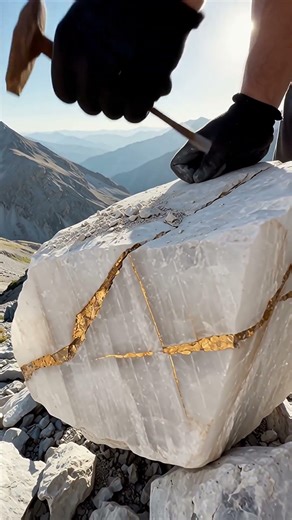 Insane Gold Veins Exposed – Hammer vs Quartz Rock! #gold