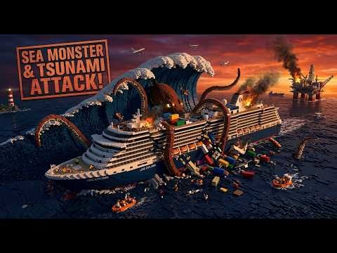 3D Ship Disaster Simulation: Tsunami & Sea Monster Attacks (CGI)