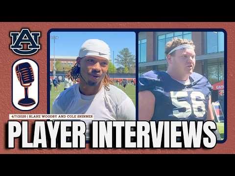 Auburn Football Week 4 Interviews | Blake Woodby & Cole Skinner on Spring Practice Progress