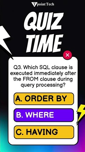 MySQL Quiz | MySQL Practice Questions and Answers | Tpoint Tech