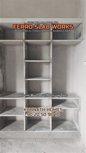 Dharmapuri Site | Ferro Cement Cupboard Works in Tamilnadu | Bedroom Wardrobe & TV Unit