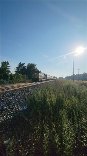 Sunset and new CSX: Newly rebuilt CSX #7470 leads CSX train #364 through Harborcreek, Pa 91326