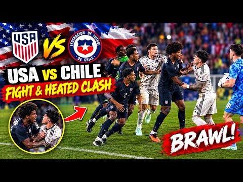 USA vs Chile Heated Clash & Fight 😱 | Players Lose Their Cool!