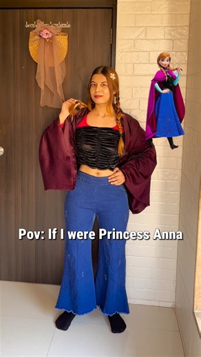 Samrin Khan on Instagram: "Dressed as Princess Anna…giving a fresh twist to a classic look and experimenting with style in my own way ❄️👑 . . . . #princessanna #frozenprincess #frozencosplay #disneyprincesscosplay #fashioncontentcreator (princess anna cosplay, anna frozen outfit, disney princess anna, anna inspired look, disney princess fashion, character styling, fairytale fashion, disney fashion, fashion content)"