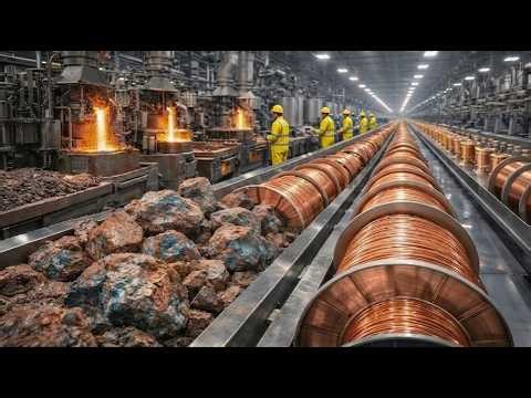 From Rock to 99 99% Pure Copper Inside theUS Biggest Copper Factory (Full Process)