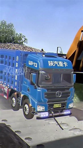 Heavy truck taking on a tough off-road challenge #mudrunner #snowrunner