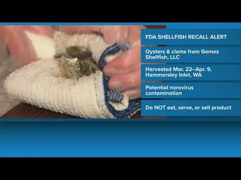 FDA issues recall on Washington shellfish