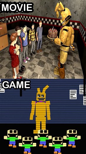 FNaF M.C.I Explained In 5 Seconds - GAME VS MOVIE | FNaF 2 Movie MEME