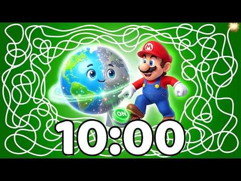 10 Minute Timer 💥 | Super Mario Earth Day Timer Bomb 🌿 | Explosive Countdown Surprise!
