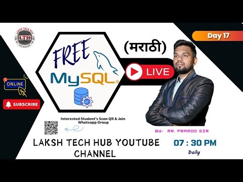 MySQL Live Class in Marathi | Complete Database Tutorial for Beginners | 7.30 PM Daily