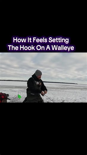 How It Feels to Hook a Walleye While Ice Fishing