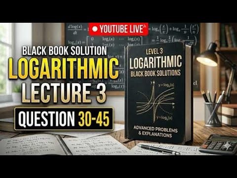Black Book Solutions | Logarithm Lecture 3 | Q. 30 -45 | JEE Advanced & Olympiad
