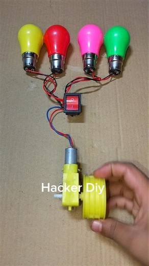Polarity Switching With Modified BO Gear Motor and 4 LED Light #dcmotor #tech #shorts