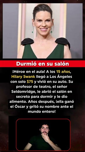BREAKING: "Nos diste techo": El emotivo tributo de Hilary Swank al héroe de su infancia