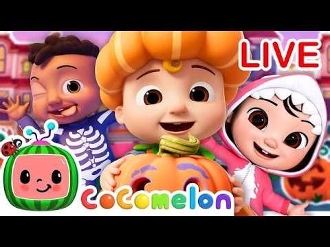 Halloween Countdown 🎃👻 JJ's Silly Spooky Dance Party! 🔴LIVE CoComelon