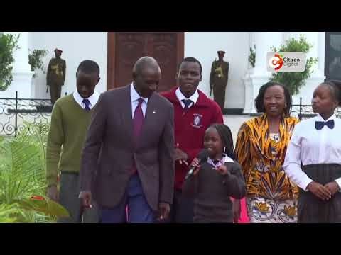 “A play?” Laughter as President Ruto has a hard time answering a question from a grade 6 pupil