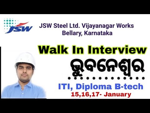 JSW Steel Walk-In Interview 2026 Bhubaneswar | 2+ Years Experience | Apply Now | odia Job | TORajesh