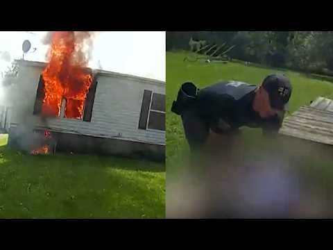 Pulse-Pounding Bodycam Footage Shows Cop Saving Elderly Man from House Fire