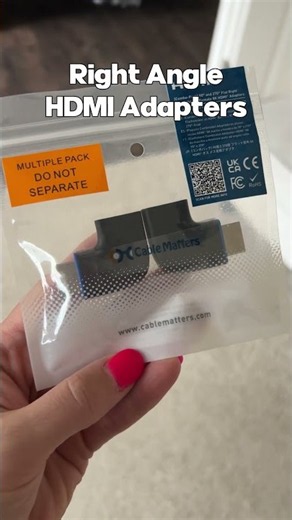 Right angle HDMI adapter that makes life easier
