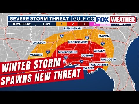 Massive winter storm spawns severe weather threat across Gulf Coast, Deep South