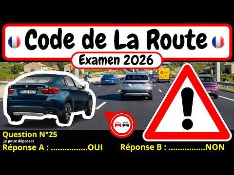 ✅ TEST GRATUIT DU CODE DE LA ROUTE 2026 🚗 286