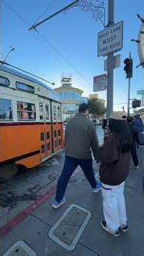 Waymo Blocks Trolley in San Francisco's Fisherman's Wharf