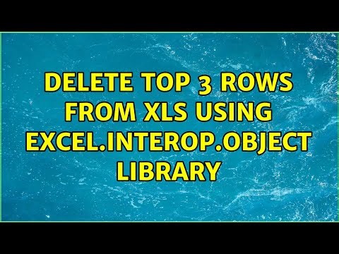 Delete top 3 rows from xls using excel.interop.object library