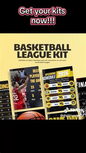 Basketball Template Kit for Teams & Leagues