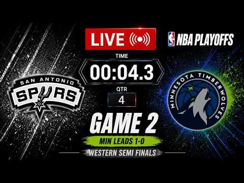 NBA LIVE! San Antonio Spurs vs Minnesota Timberwolves | 2026 NBA Playoffs Game 2