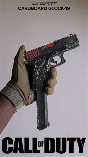 how to make Cardboard Glock-19 (Paper Gun Tutorial) #cardboard #guns #military #shorts