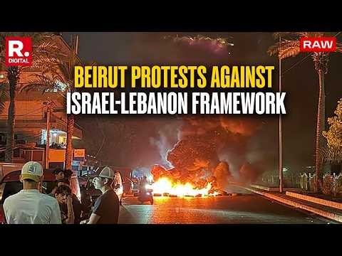 Hezbollah Supporters Protests In Beirut After US-Brokered Israel-Lebanon Peace Framework