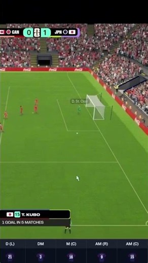 From Pass to Glory Kubo's Stunning Top Corner Finish #football #footballmanager #fm