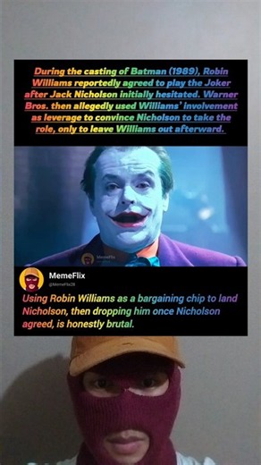 During the casting of Batman (1989), Robin Williams reportedly agreed to play
