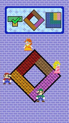 Who Can Color All the Blocks? #mario #supermario #animation #memes #funny #minecraftshorts