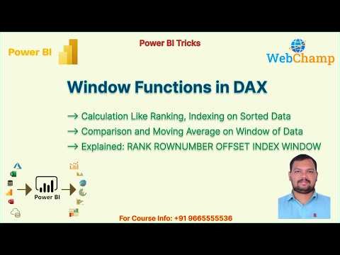 PBI 81: Window Function in Power BI DAX | HOW TO USE RANK ROWNUMBER OFFSET INDEX and WINDOW FUNCTION