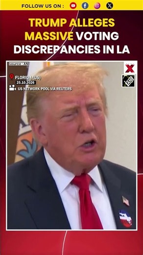 #watch | Trump Questions LA Vote Count, Alleges Hundreds Of Thousands Of Illicit Votes #shorts
