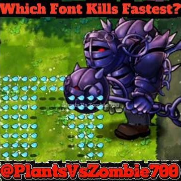 Which Font Kills Giant Gargantuar Zombies Fastest? #pvz #pvz2 #youtubeshorts #shorts