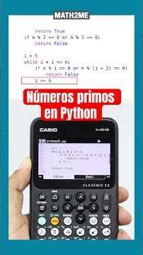 Code to identify prime numbers with Python #coding #python #casio