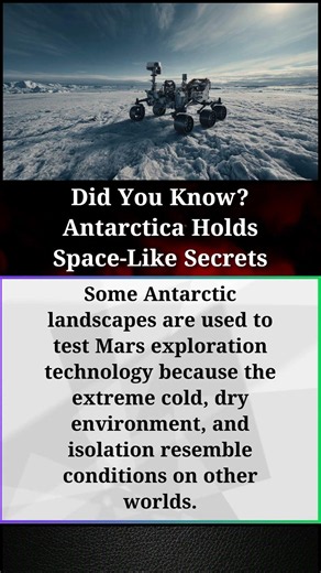 Did You Know? Antarctica Holds Space-Like Secrets
