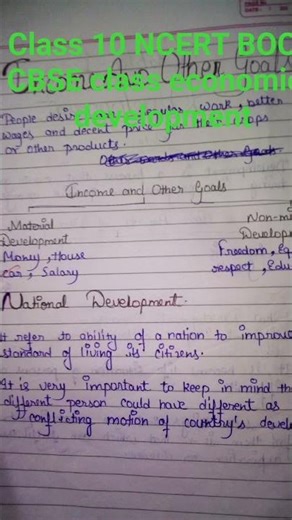 class 10 NCERT BOOK CBSE BOARD || chapter 1 economics development important Notes recommendations pw