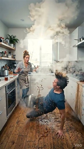 Kitchen Chaos! Hilarious Kettle Spill Reaction – You Won’t Believe What Happens Next!